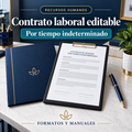 Contrato laboral editable por tiempo indeterminado