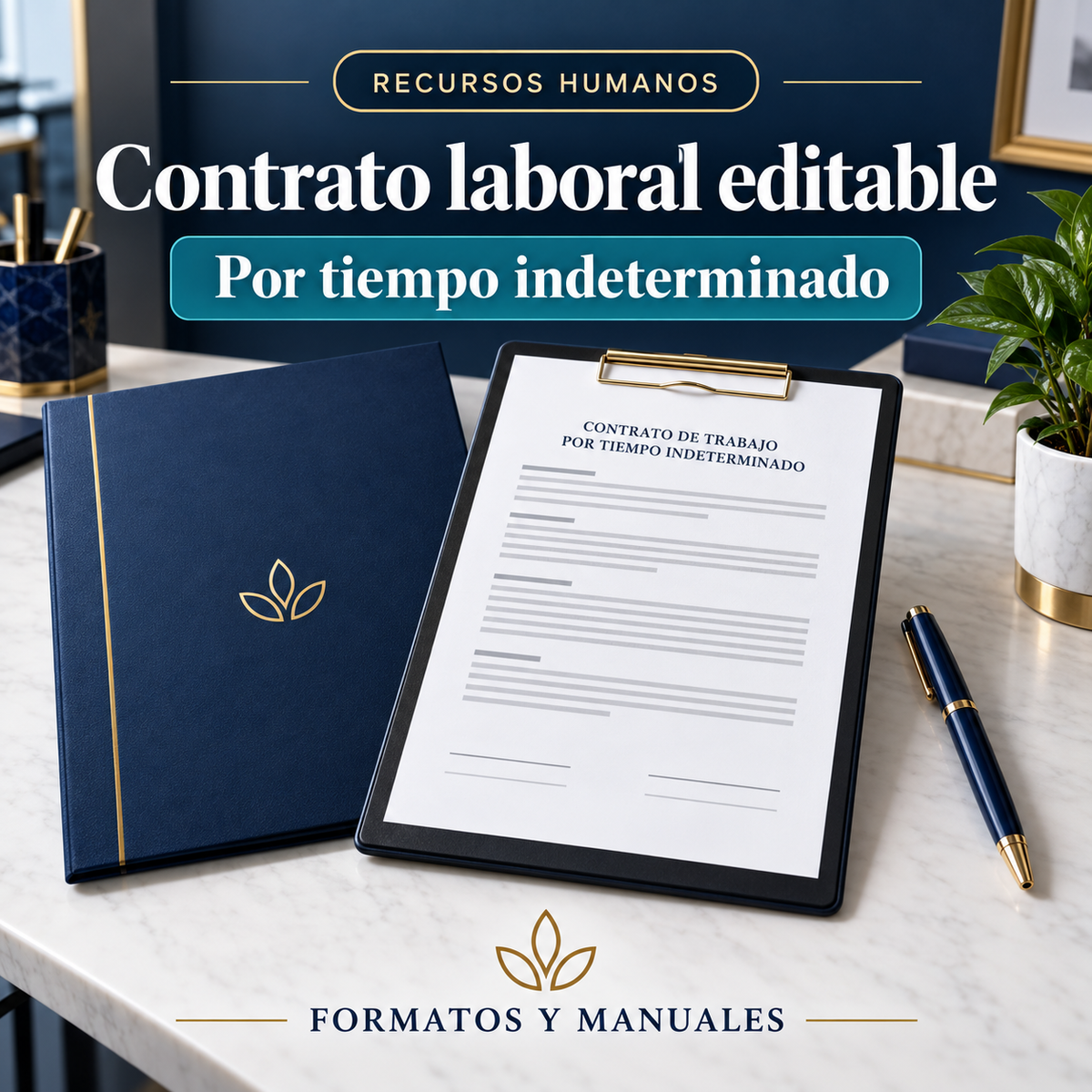 Contrato laboral editable por tiempo indeterminado